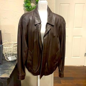 Men’s Brown leather jacket size XL